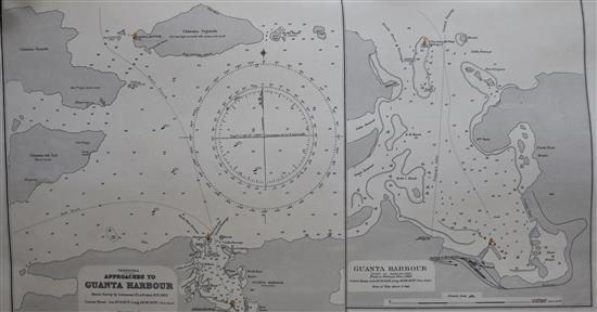 WWII and Admiralty Interest - a collection of naval maps including South America, Uk, etc.
